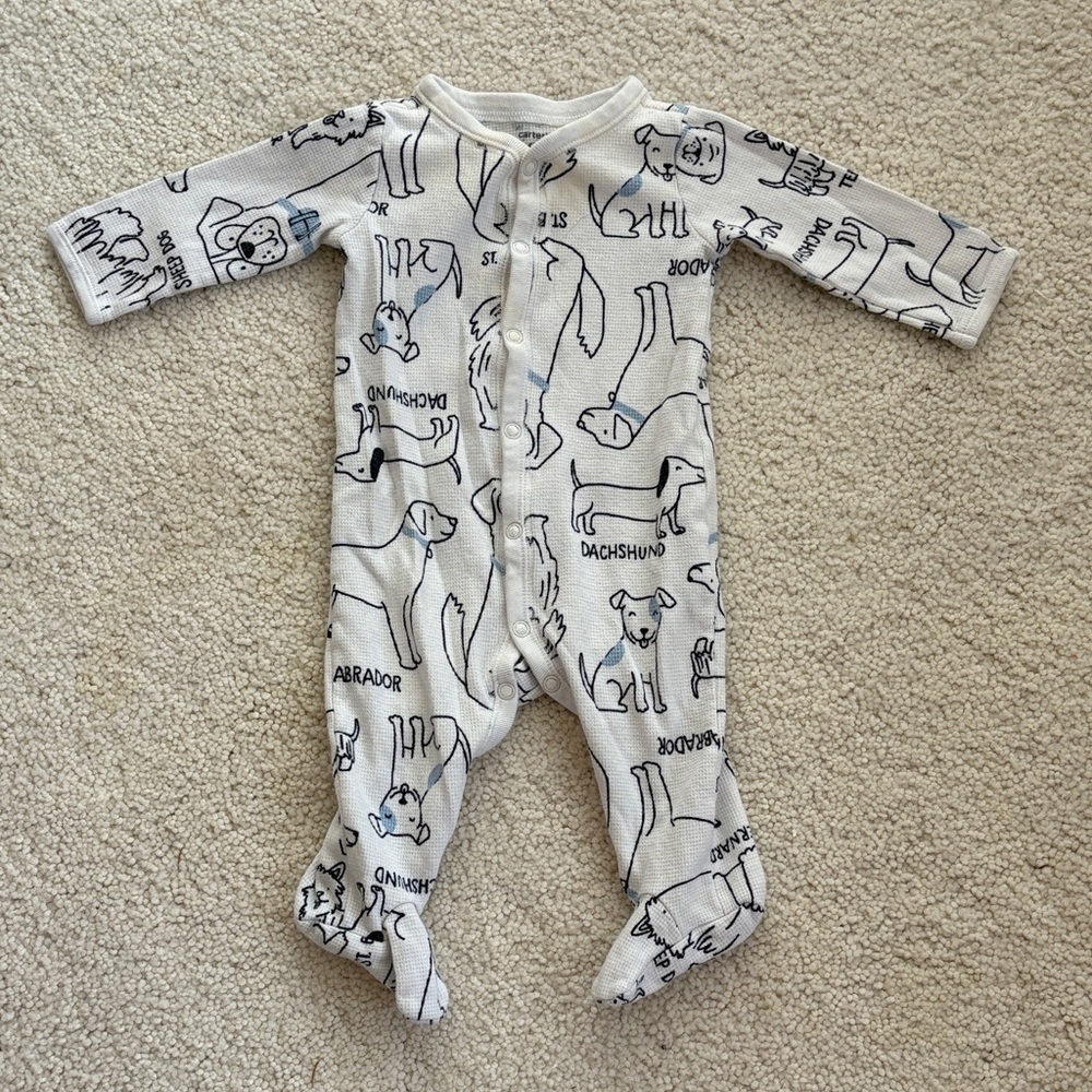 Adorable Dog Print Kids One Piece
